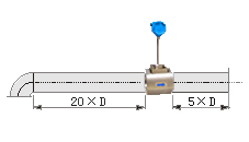 dn600渦街式流量計直管段安裝要求示意圖三